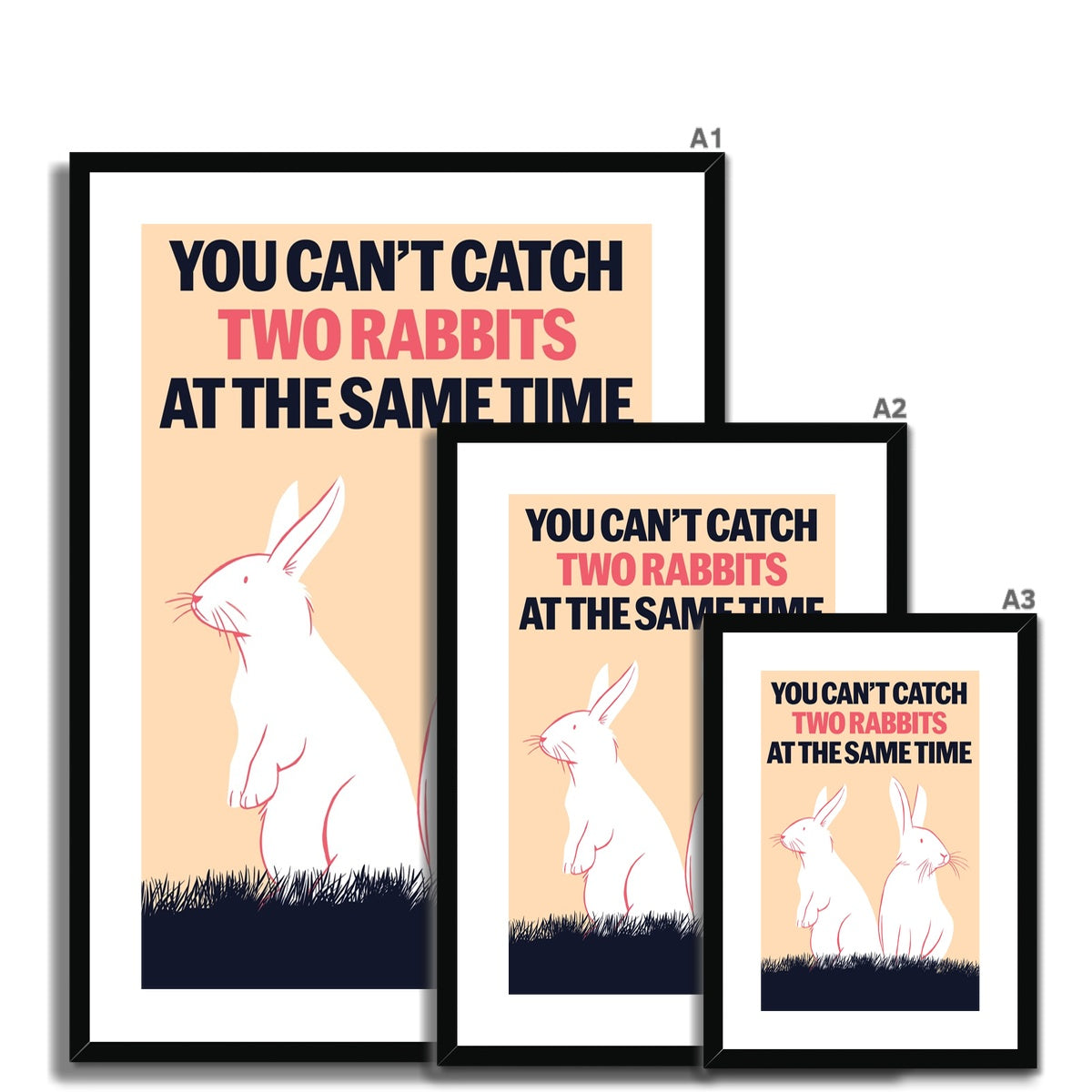 You can't catch two rabbits  at the same time