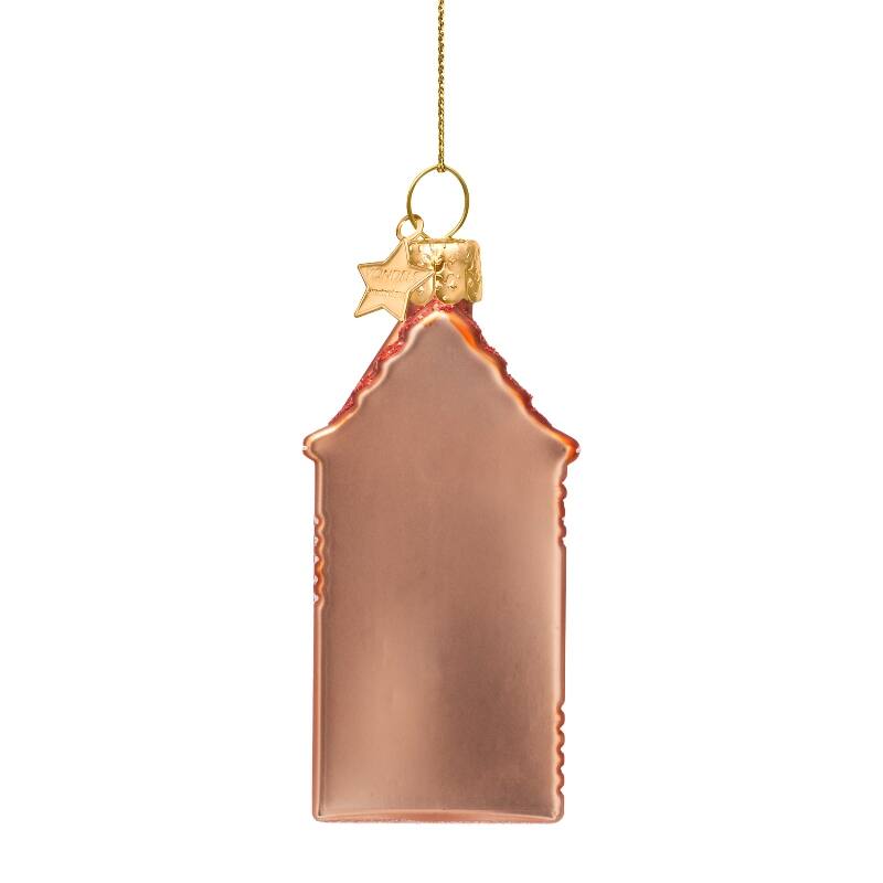 Ornament glass Amsterdam canal house H9cm