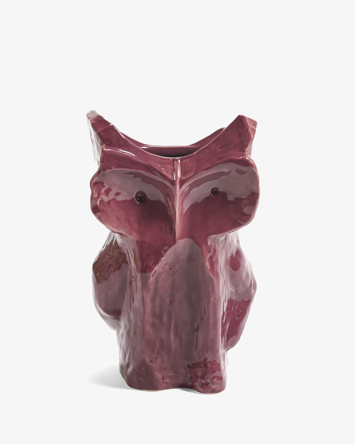 Owl Vase L Aubergine  After Midnight