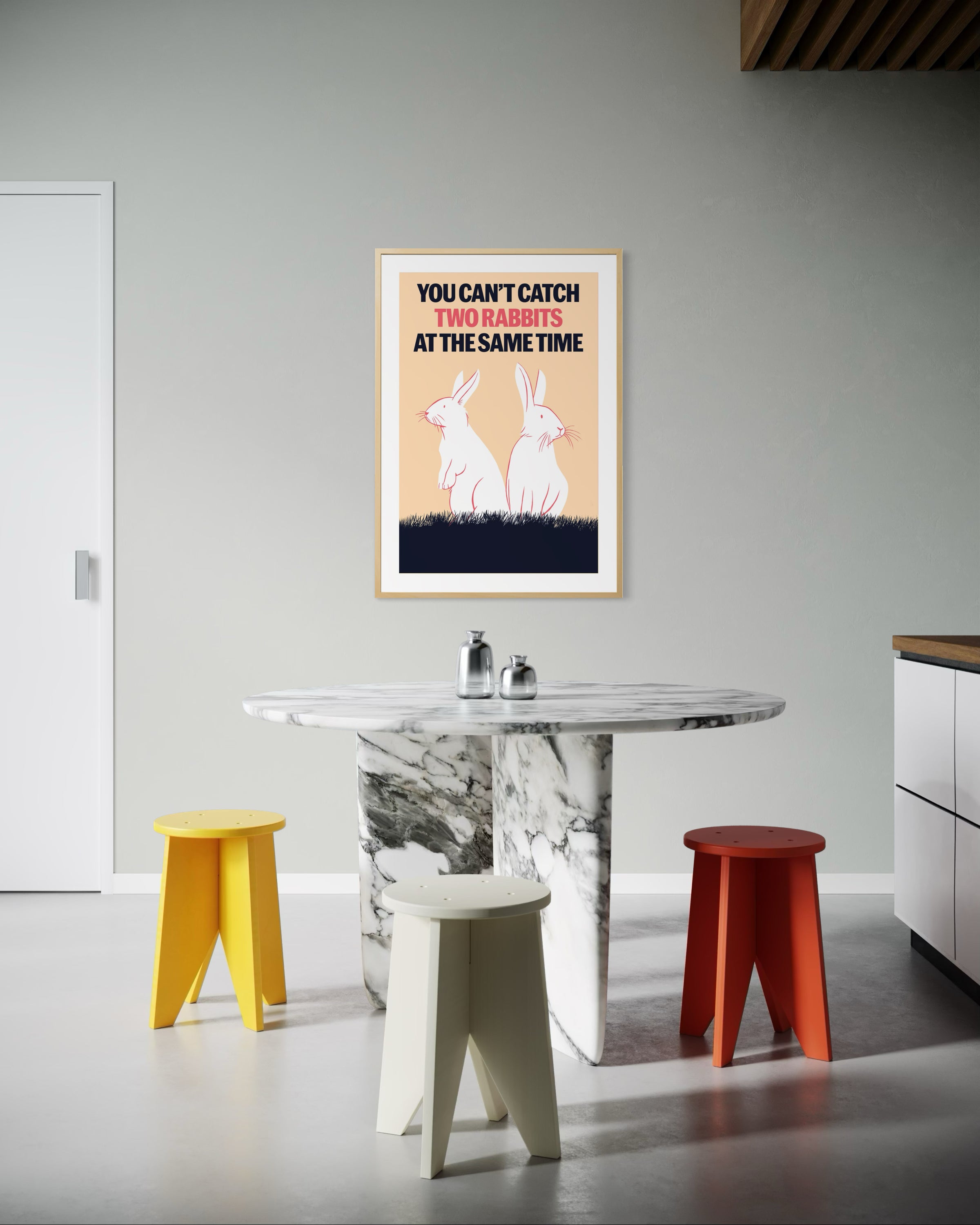 You can't catch two rabbits  at the same time