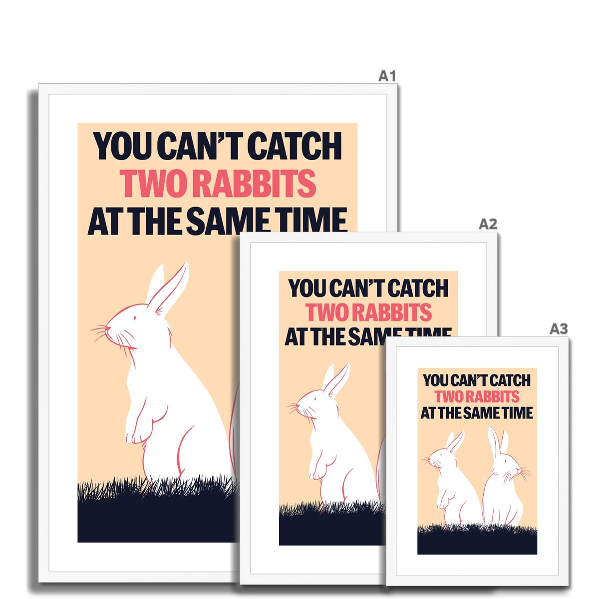 You can't catch two rabbits  at the same time